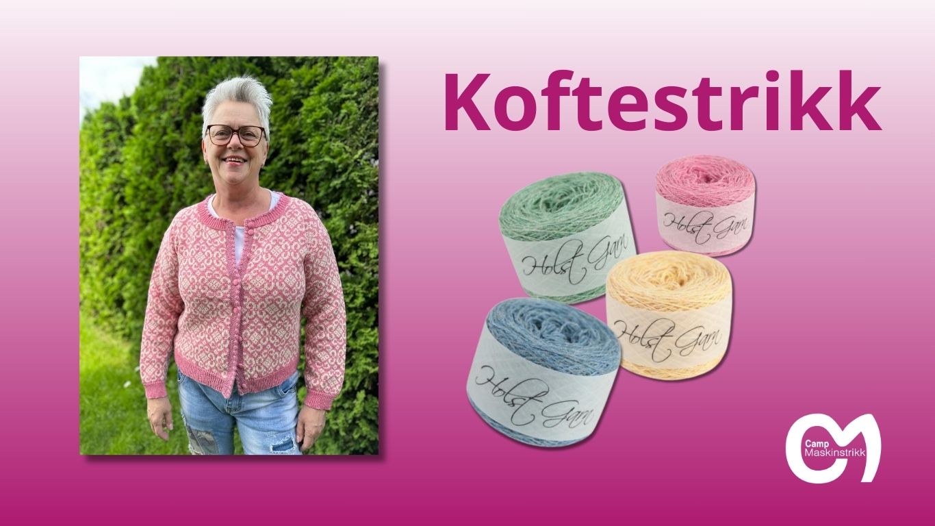 Randi viser fram kofte i egen hage TV. Garnnøster hulter til bulter TH